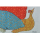 peahen hand painted gond painting