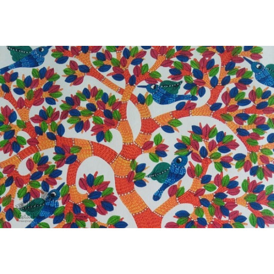 Shop online hand painted gond painting - deers & Trees