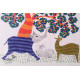 Shop hand painted gond painting - elephant and tree