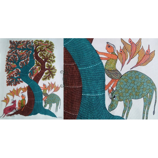 Shop hand painted gond painting