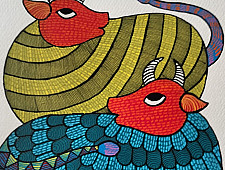 Nandan . नंदन ✦ Handcrafted Gond Painting 