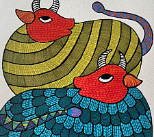 Nandan . नंदन ✦ Handcrafted Gond Painting 