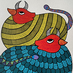 Nandan . नंदन ✦ Handcrafted Gond Painting 