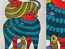 Nandan . नंदन ✦ Handcrafted Gond Painting 