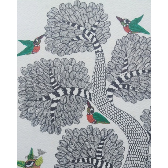 Shop online hand painted on Paper gond painting