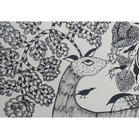 Shop online hand painted on Paper gond painting