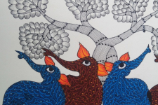 Nandan . नंदन ❁ Gond Painting (10" x 14") ❁ 36