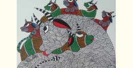 Nandan . नंदन ❁ Gond Painting (10" x 14") ❁ 37