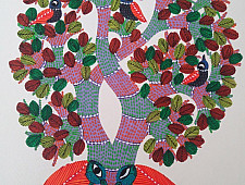 Nandan . नंदन ❁ Gond Painting (10" x 14") ❁ 38