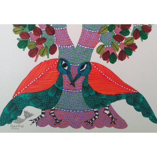 Shop online hand painted on Paper gond painting