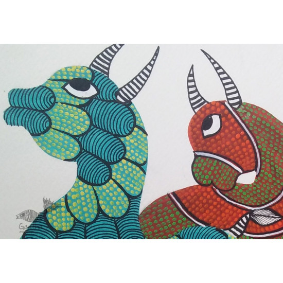 Shop online hand painted on Paper gond painting