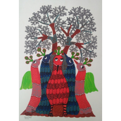 Nandan . नंदन ❁ Gond Painting (10" x 14") ❁ 41