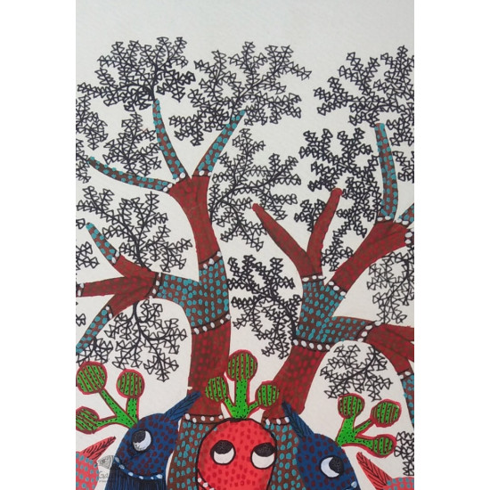 Shop online hand painted on Paper gond painting