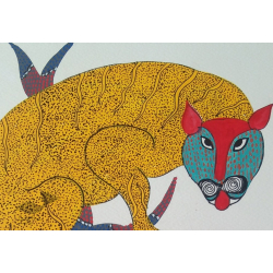 Nandan . नंदन ❁ Gond Painting (10" x 14") ❁ 42