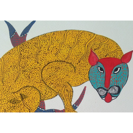 Shop online hand painted on Paper gond painting