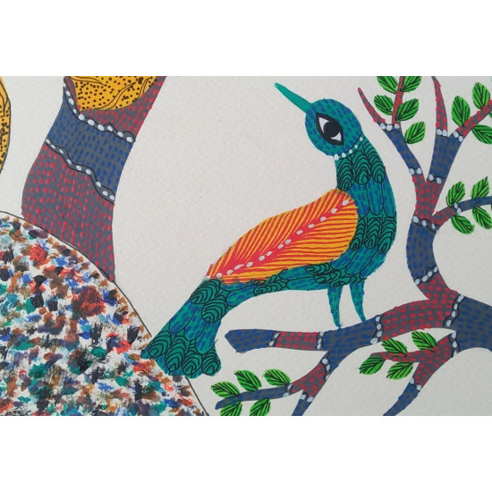 Shop online hand painted on Paper gond painting