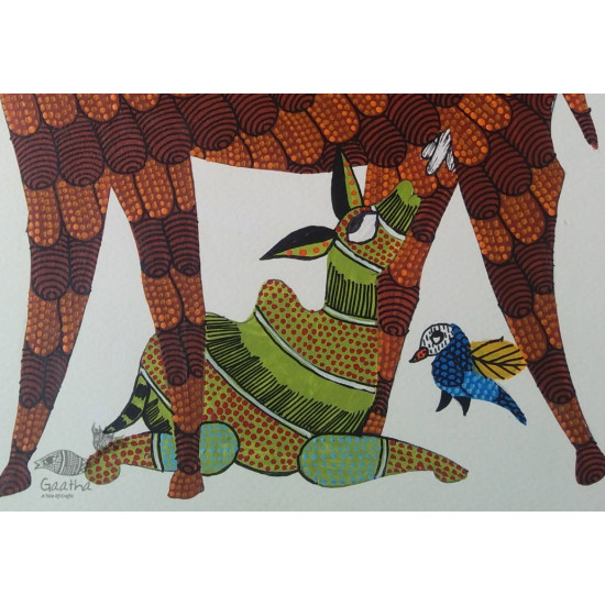 Shop online hand painted on Paper gond painting