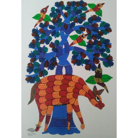 Shop online hand painted on Paper gond painting