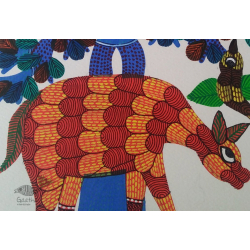 Nandan . नंदन ❁ Gond Painting (10" x 14") ❁ 44