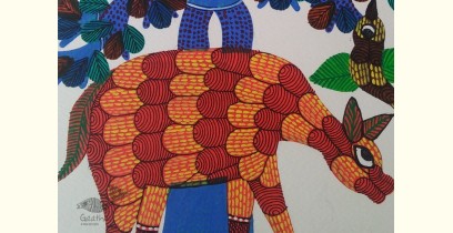 Nandan . नंदन ❁ Gond Painting (10" x 14") ❁ 44
