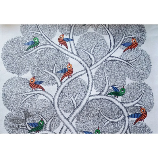 Shop online hand painted on canvas gond painting