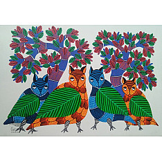 Nandan . नंदन ❁ Gond Painting (10" x 14") ❁ 46