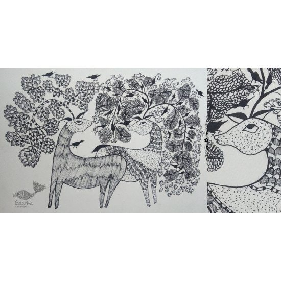 Shop online hand painted on Paper gond painting