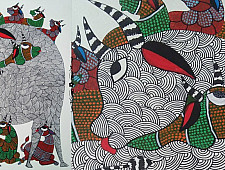 Nandan . नंदन ❁ Gond Painting (10" x 14") ❁ 37