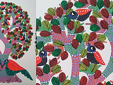 Nandan . नंदन ❁ Gond Painting (10" x 14") ❁ 38