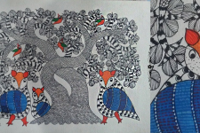 Nandan . नंदन ❁ Gond Painting (10" x 14") ❁ 39