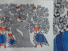 Nandan . नंदन ❁ Gond Painting (10" x 14") ❁ 39