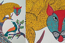 Nandan . नंदन ❁ Gond Painting (10" x 14") ❁ 42