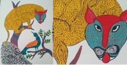 Nandan . नंदन ❁ Gond Painting (10" x 14") ❁ 42