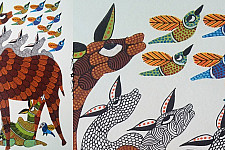 Nandan . नंदन ❁ Gond Painting (10" x 14") ❁ 43