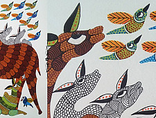 Nandan . नंदन ❁ Gond Painting (10" x 14") ❁ 43