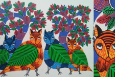 Nandan . नंदन ❁ Gond Painting (10" x 14") ❁ 46