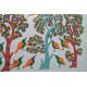 Canvas Gond Painting -  Birds & Tree