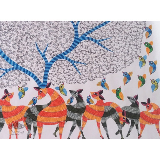 Canvas Gond Painting - Deer