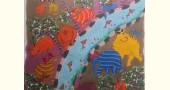 Canvas Gond Painting - Forest Animals