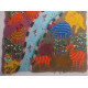 Canvas Gond Painting - Forest Animals