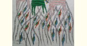 Canvas Gond Painting - Deer & Trees