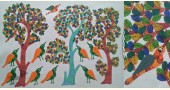 Canvas Gond Painting -  Birds & Tree