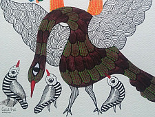 Nandan . नंदन ✦ Gond Painting (10" x 14") ✦ 4