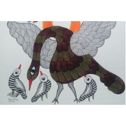 Nandan . नंदन ✦ Gond Painting (10" x 14") ✦ 4