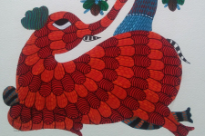 Nandan . नंदन ✦ Gond Painting (10" x 14") ✦ 5