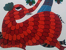 Nandan . नंदन ✦ Gond Painting (10" x 14") ✦ 5