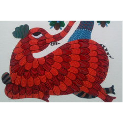 Nandan . नंदन ✦ Gond Painting (10" x 14") ✦ 5