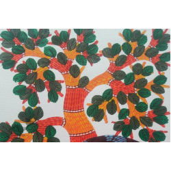 Nandan . नंदन ✦ Gond Painting (10" x 14") ✦ 7