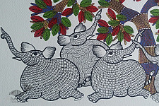 Nandan . नंदन ✦ Gond Painting (10" x 14") ✦ 9