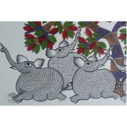 Nandan . नंदन ✦ Gond Painting (10" x 14") ✦ 9